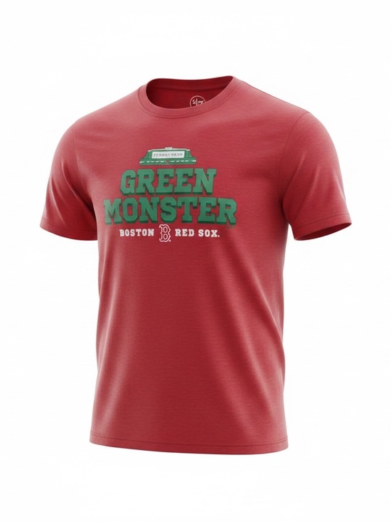 47 Other - 47 Brand Red Tee with Green "Green Monster" Graphic - Boston Red Sox